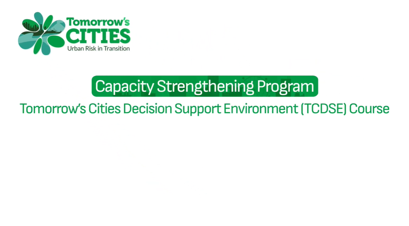 Tomorrows Cities Capacity Strengthening Course TCDSE